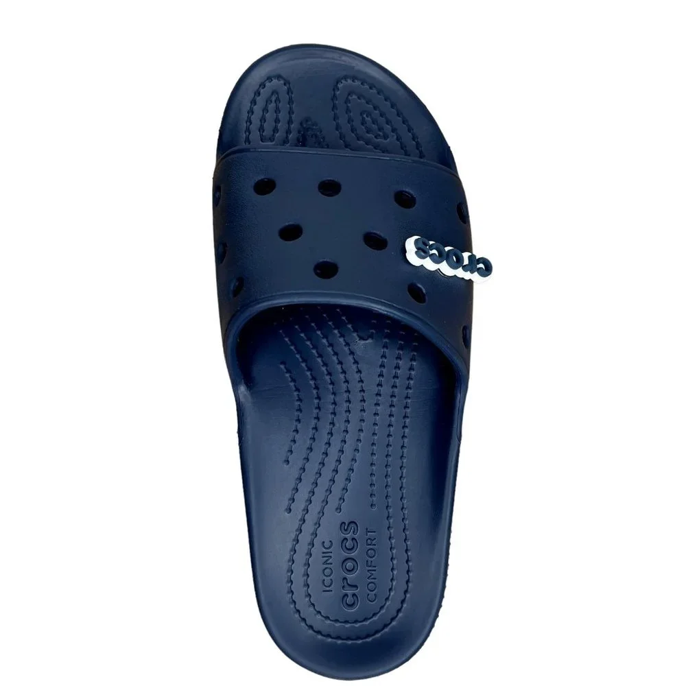 Crocs Womens Slide Sandals Size 9 Navy Water‎ Friendly Lightweight & Comfortable
